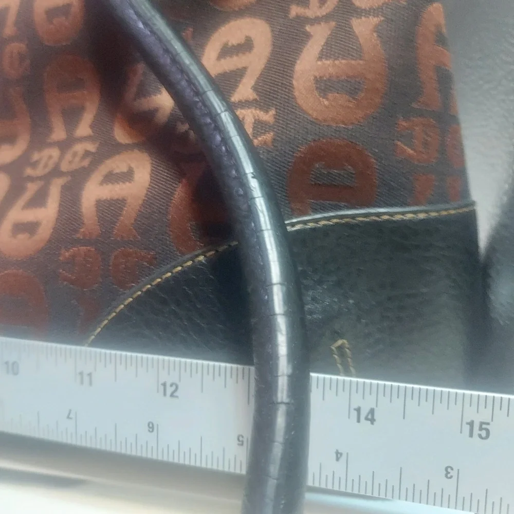 Etienne Aigner Satchel Handbag‎ Purse Brown Monogram Logo Designer Tote Bag